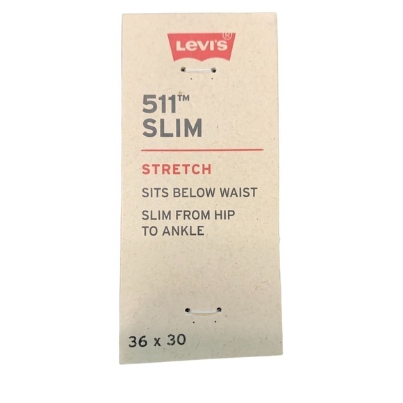 Levi’s 511 Slim 36x30 Stretch New With Tags Black Jeans - Picture 10 of 15